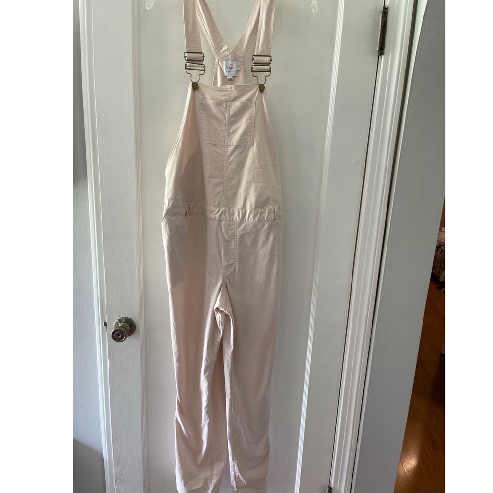 LikeNew Cotton Twill Maternity Overalls light pink
